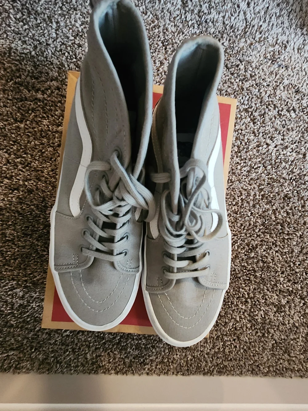 Vans High-Top Shoes in Light Gray